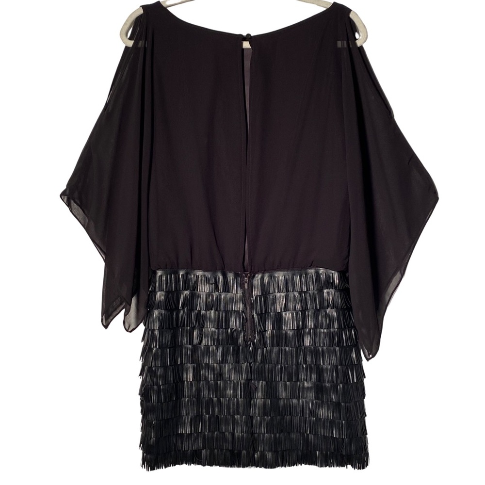 Moon Collection Black Fringe Dress Bell Sleeves Party Gothic Witchy Size S - Picture 2 of 15